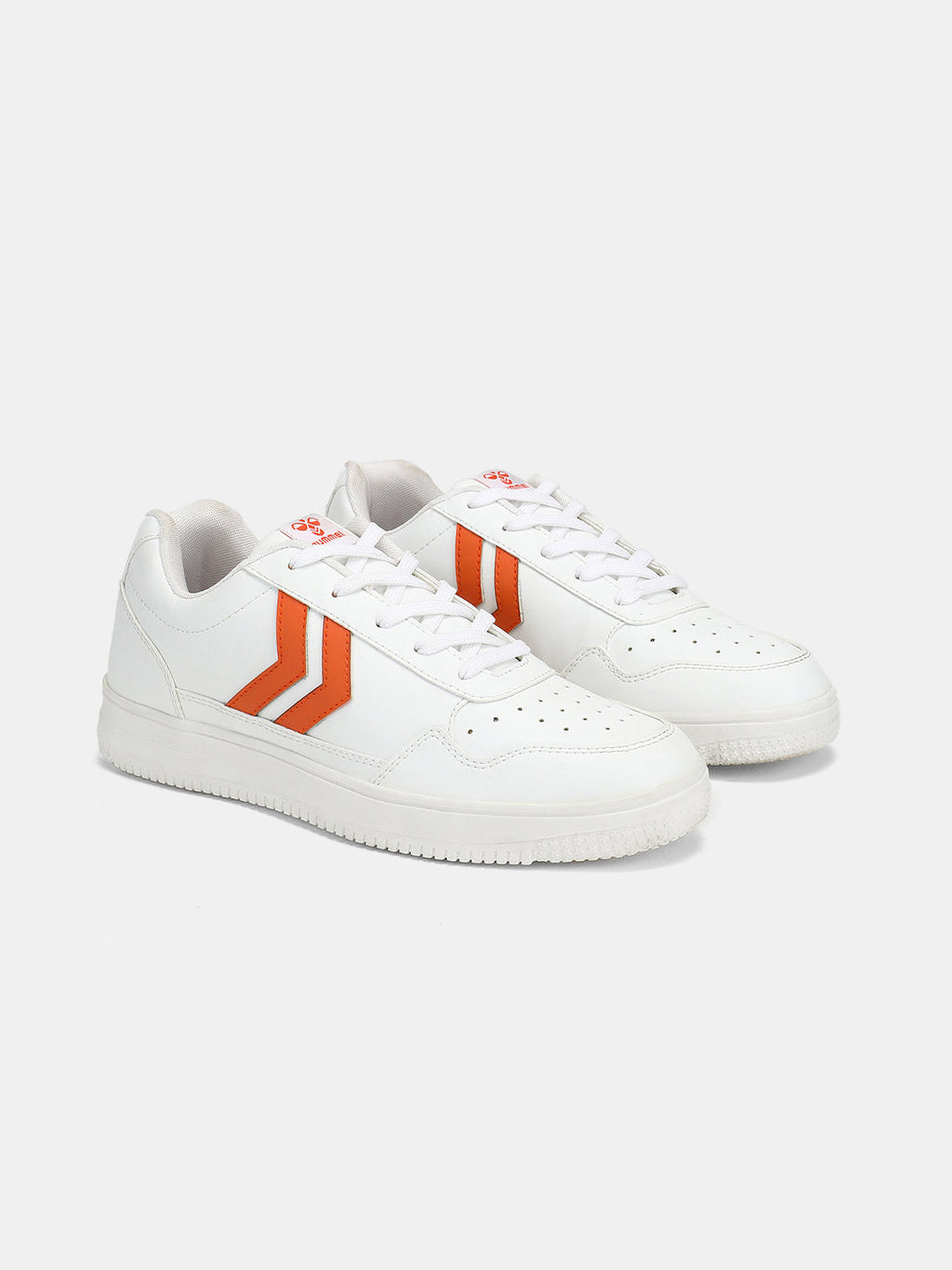 Hummel White/orange Regular Sneakers for Men Gym Wear