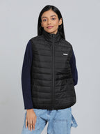 Hummel Black Regular Waistcoats for Women Outdoor Wear