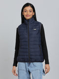 Hummel Navy Blue Regular Waistcoats for Women Outdoor Wear