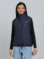 Hummel Navy Blue Regular Waistcoats for Women Outdoor Wear