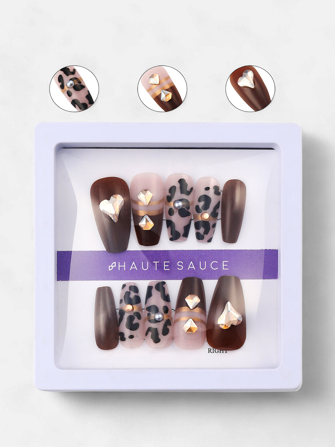 Haute Sauce The Cheetah Cuore Press-On Nails - Chocolate Brown