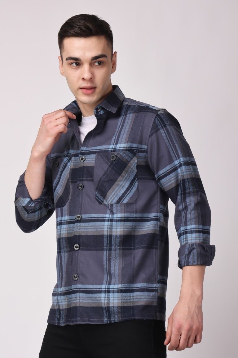 Stylox Regular Fit Full Sleeve Check Casual Shirt For Men's