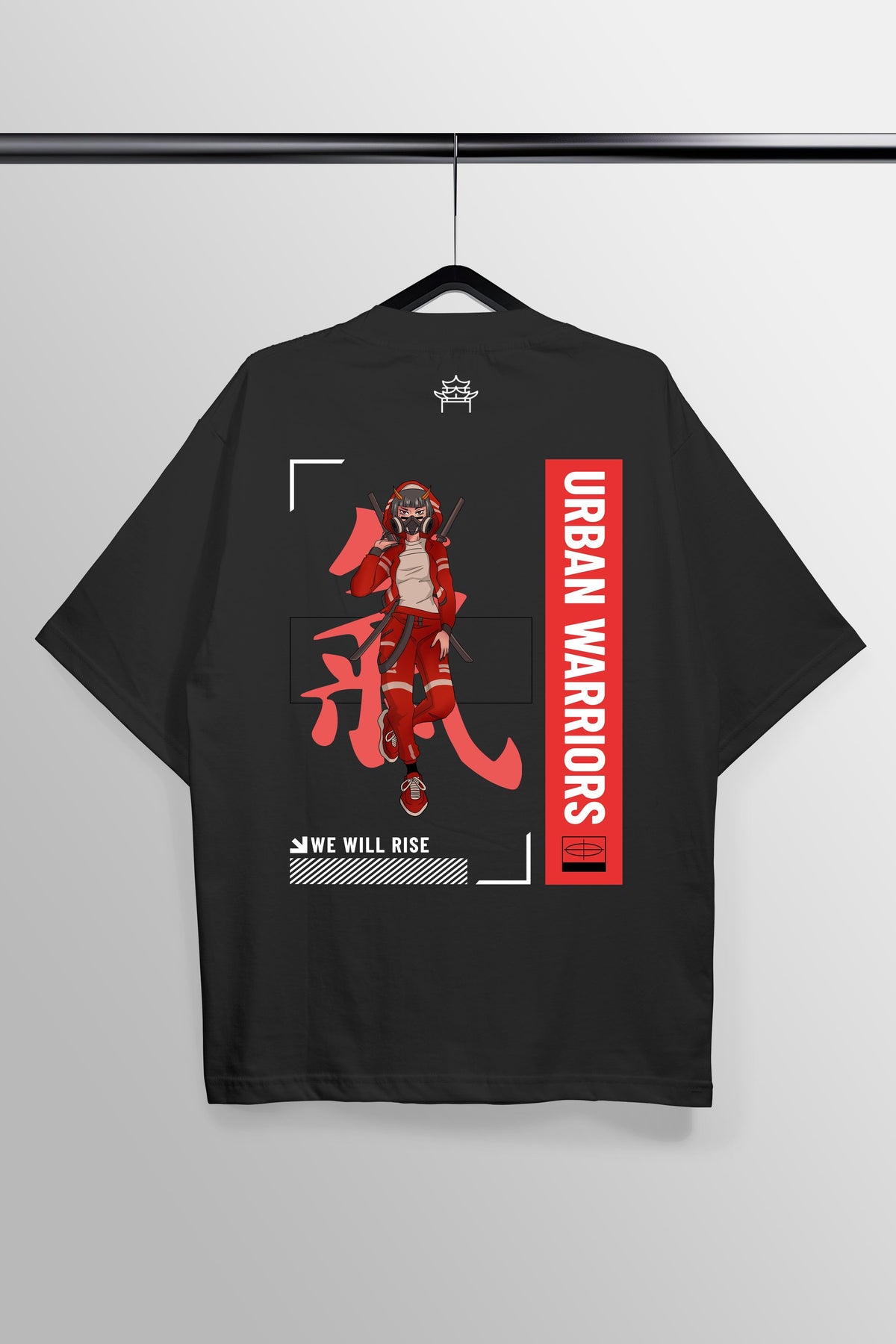 Urban Warriors Black Oversized Tee