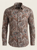 Men Floral Printed Cotton Slim Fit Shirts