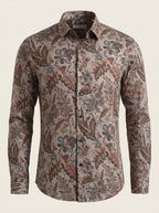 Men Floral Printed Cotton Slim Fit Shirts