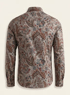 Men Floral Printed Cotton Slim Fit Shirts