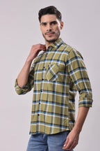 Stylox Regular Fit Full Sleeve Check Casual Shirt For Men's