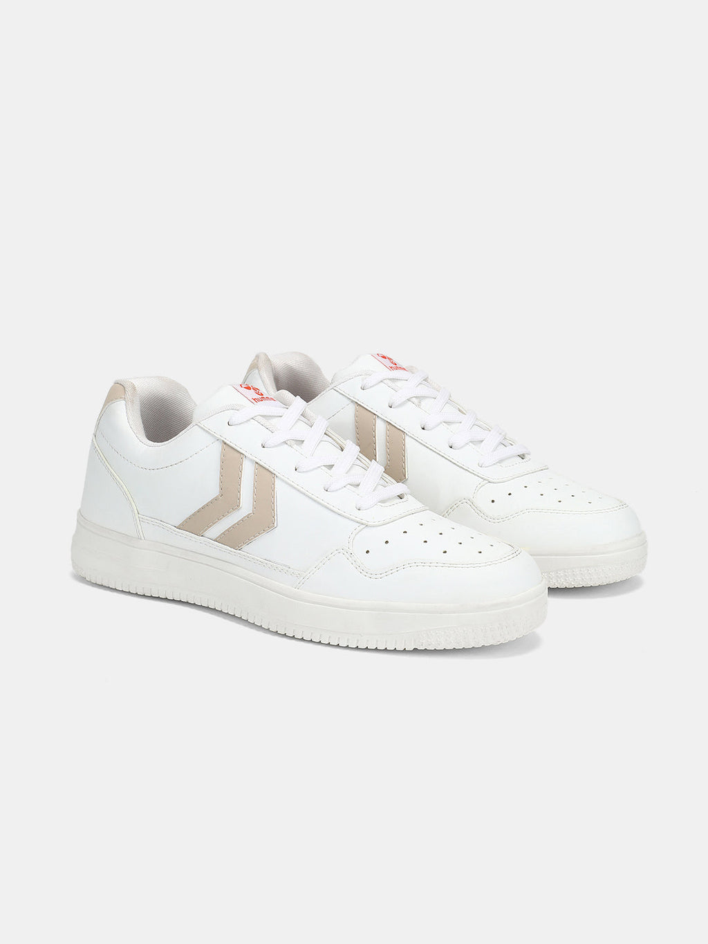 Hummel Beige Regular Sneakers for Men Gym Wear
