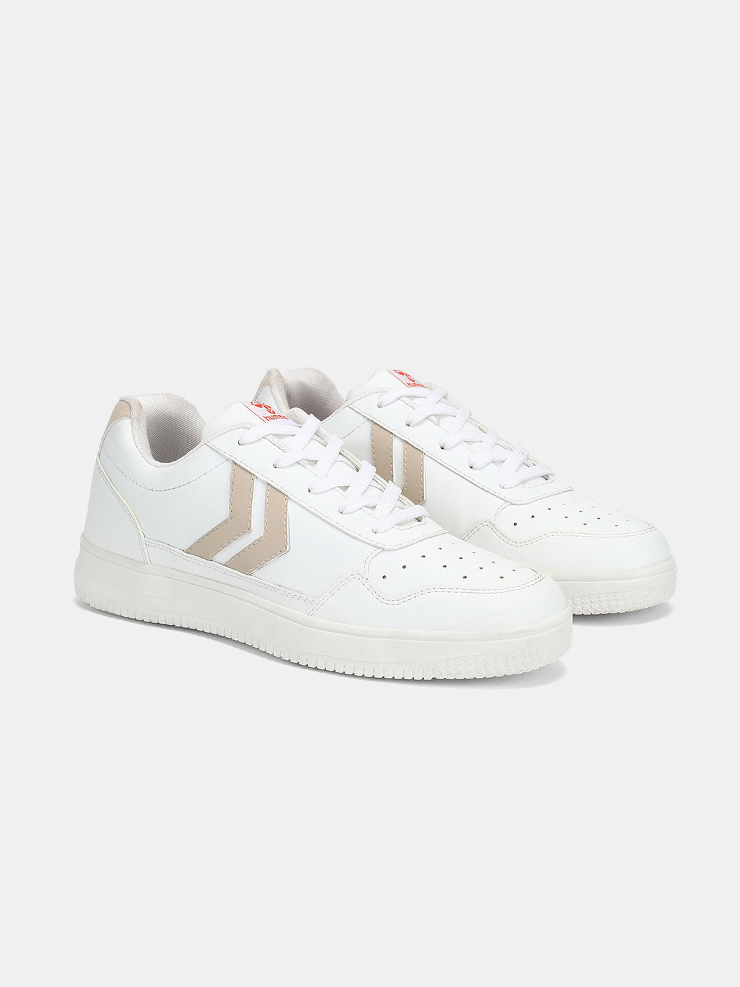 Hummel Beige Regular Sneakers for Men Gym Wear