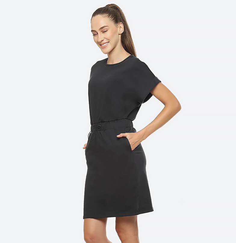 Hummel Black Relaxed Dresses for Women Daily Wear