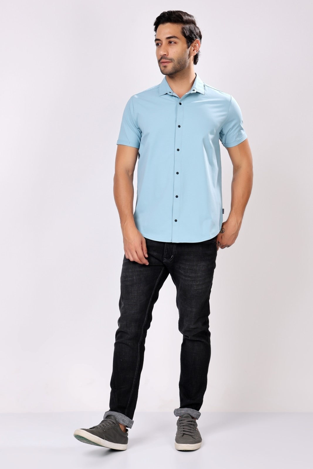 Stylox Regular Fit Half Sleeve Solid Casual Shirt for Men