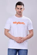 Stylox Men's Round Neck Half Sleeve Printed Casual T-Shirt