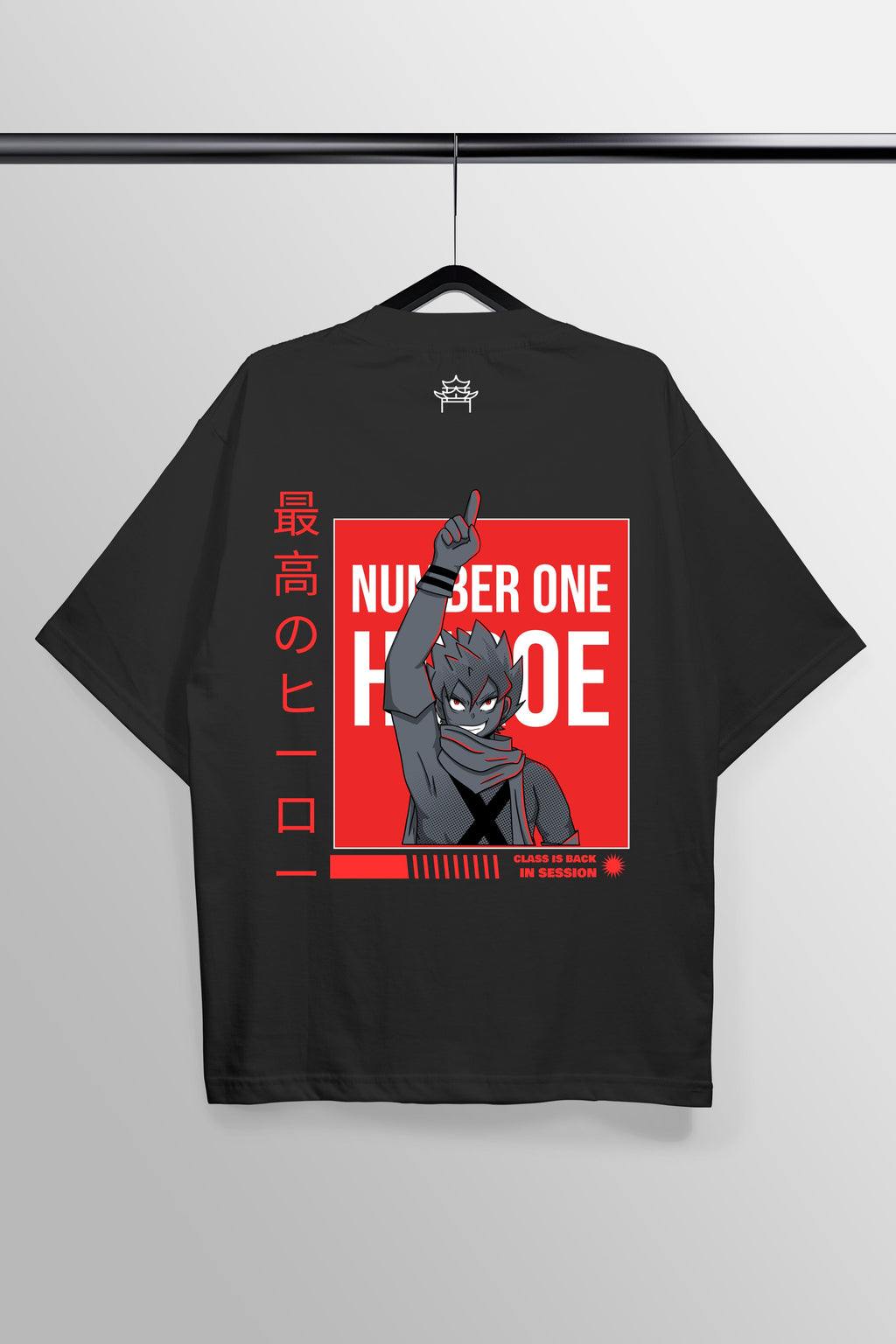 Number One Black Oversized Tee