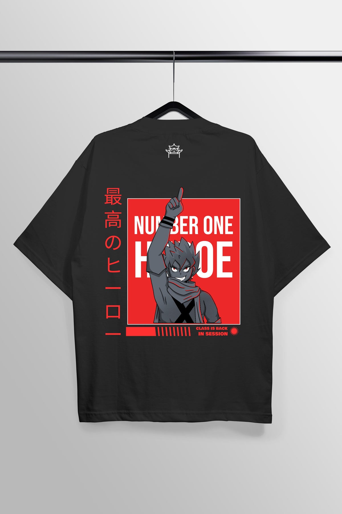 Number One Black Oversized Tee