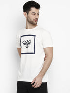 Hummel White Regular Shirts for Men Gym Wear