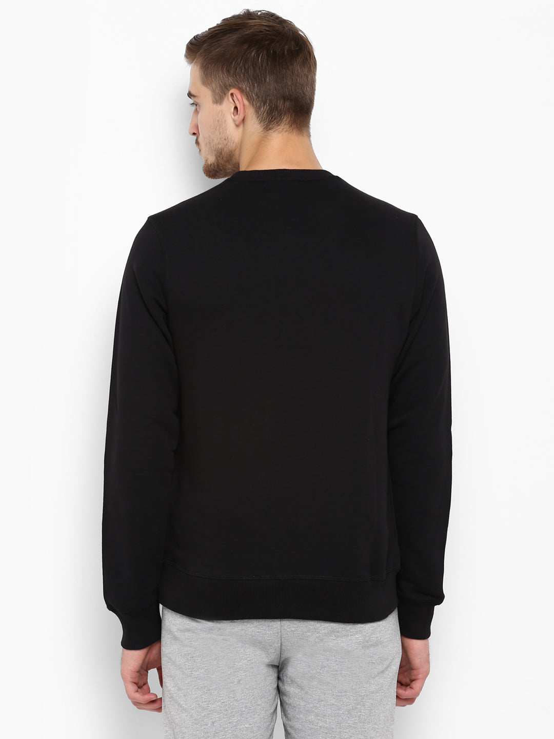 Hummel Black Regular Sweatshirts for Men Daily Wear