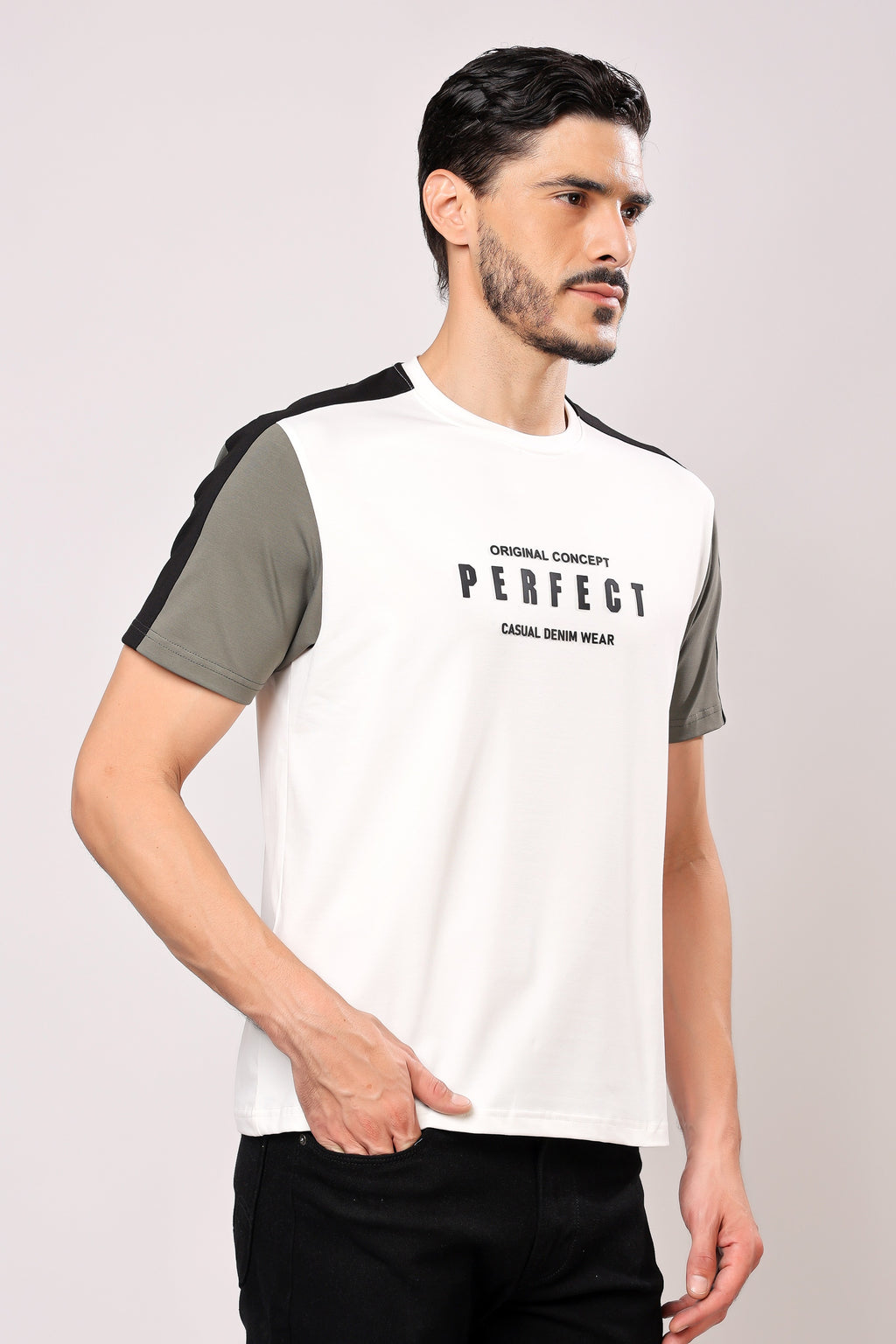 Stylox Men's Round Neck Half Sleeve Printed Casual T-Shirt