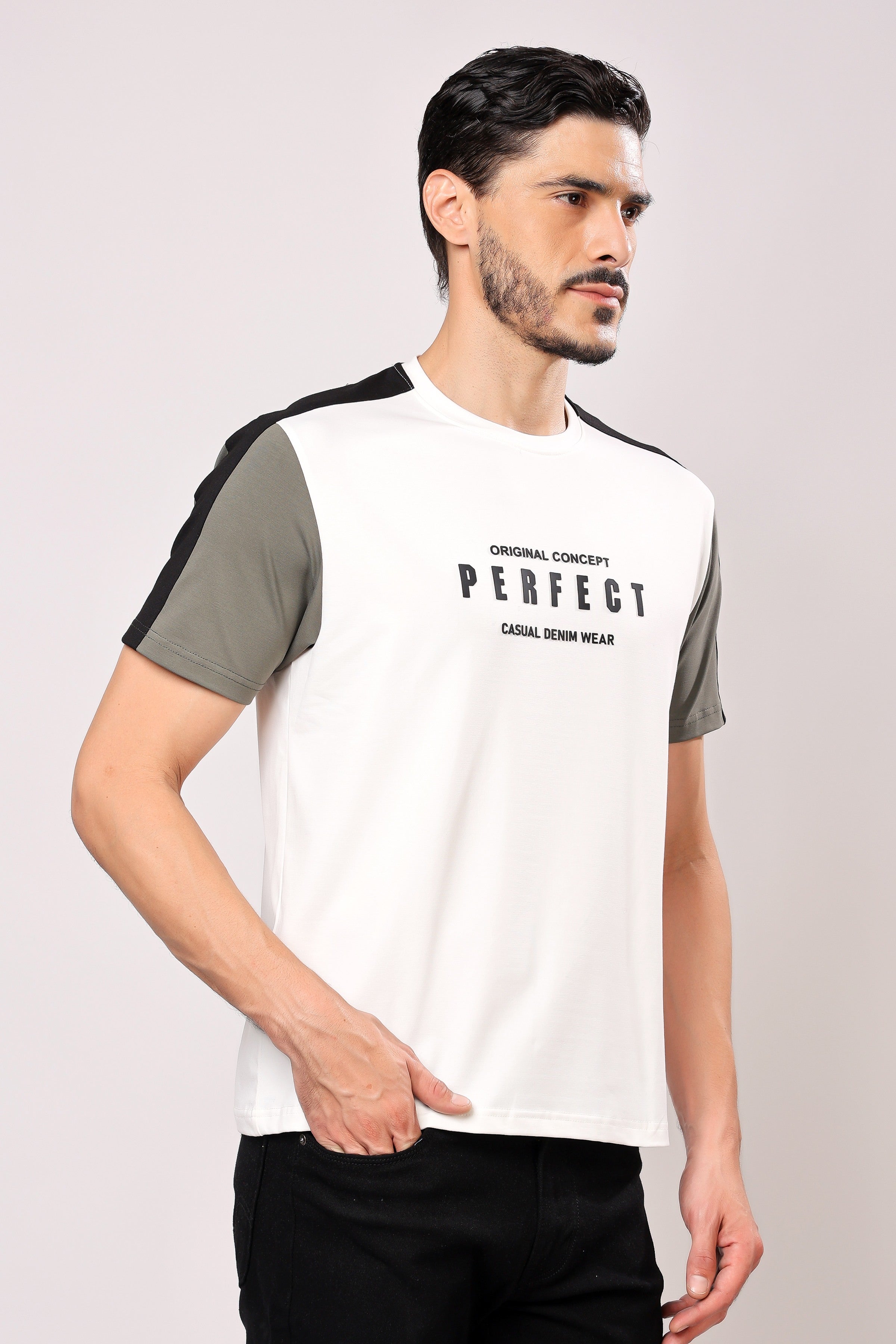 Stylox Men's Round Neck Half Sleeve Printed Casual T-Shirt