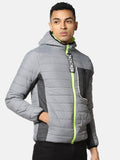 Campus Sutra Puffer Jacket With Contrast Zipper