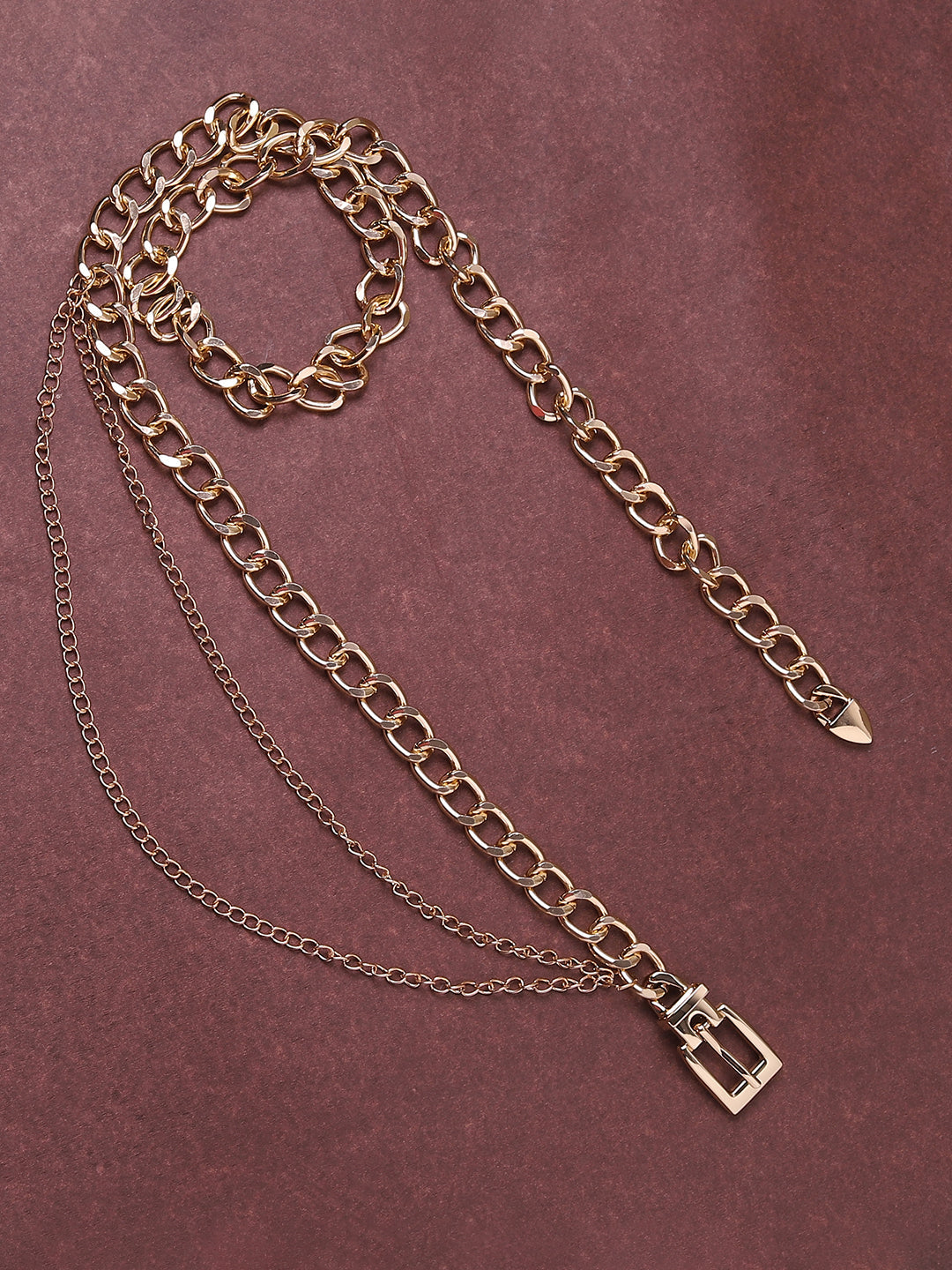 Gold Chain Solid Waist Belt