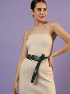 Forest Green Solid Twist Belt