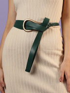 Forest Green Solid Twist Belt