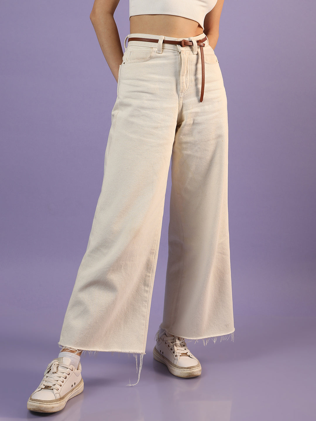Haute Sauce Tan Brown Solid Twist Belt