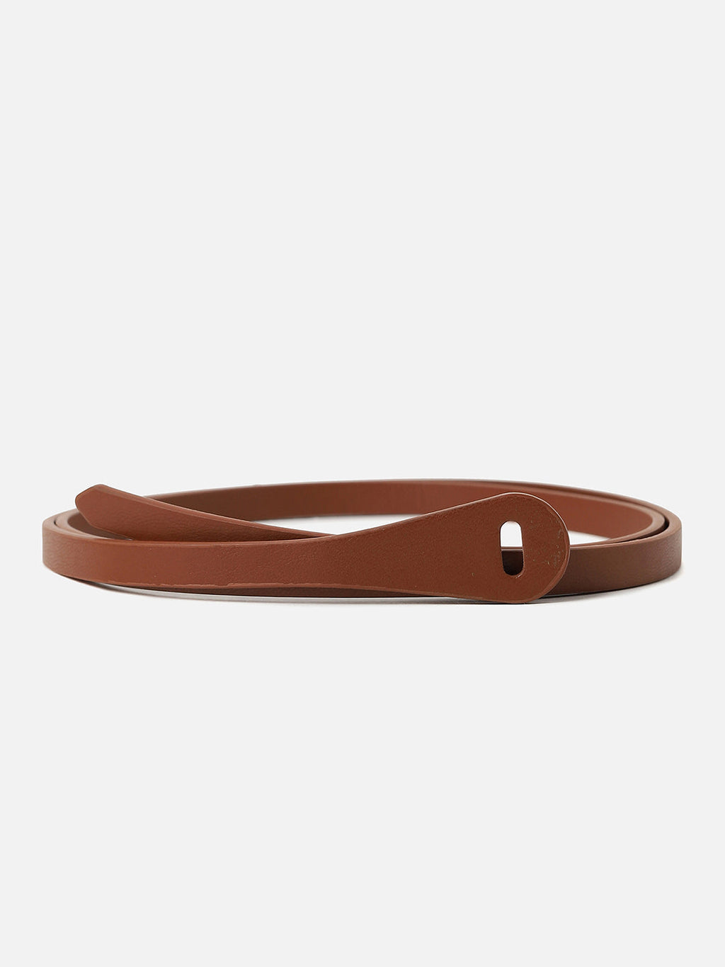 Haute Sauce Tan Brown Solid Twist Belt