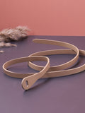 Beige Solid Twist Belt