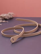 Beige Solid Twist Belt