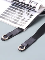 Black Solid Double Buckle Belt