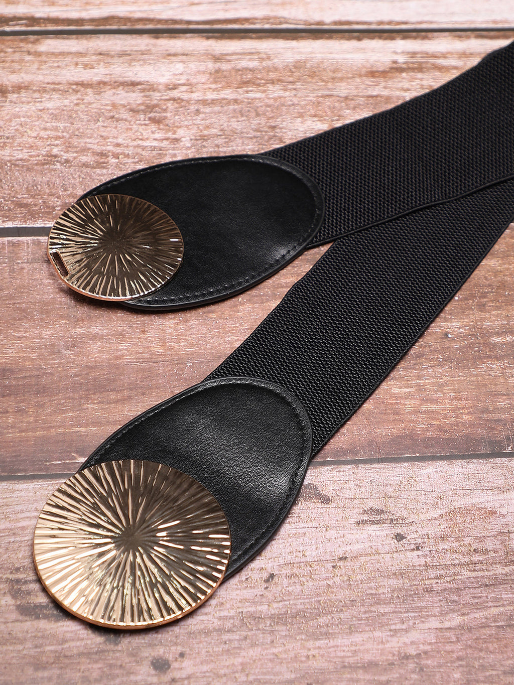 Black Solid Waist Belt