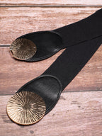 Black Solid Waist Belt