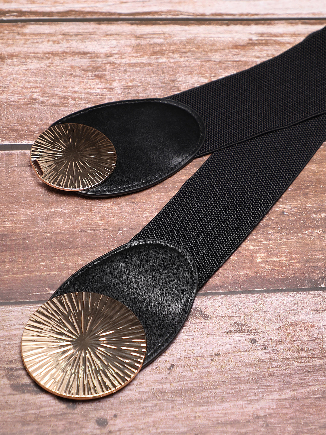 Black Solid Waist Belt