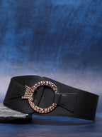 Black Solid Waist Belt