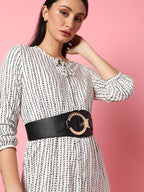 Black Solid Waist Belt
