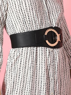 Black Solid Waist Belt