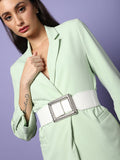 White Solid Waist Belt