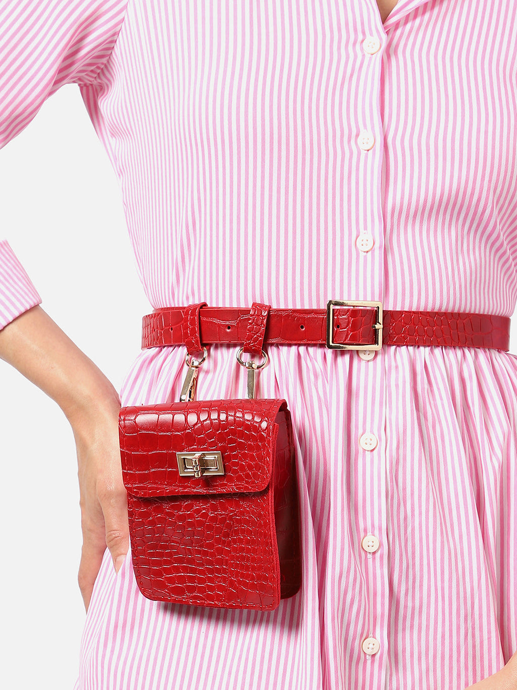 Cheryl Red Waist Pouch