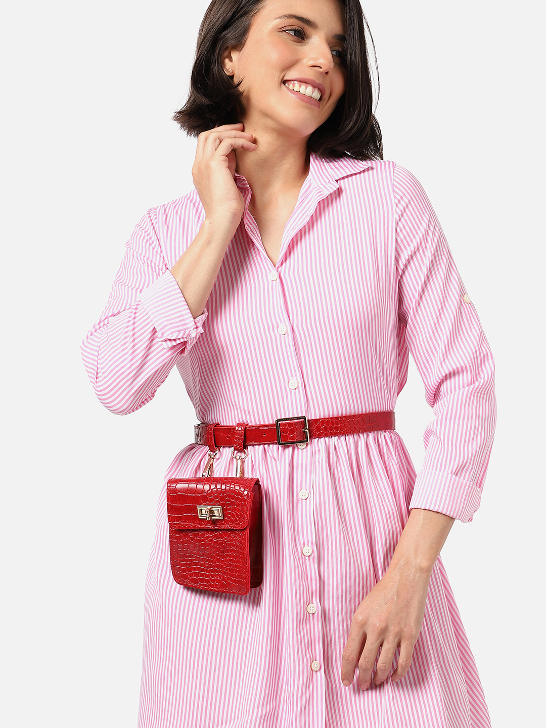 Cheryl Red Waist Pouch