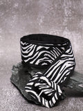 Black & White Printed Waist Belt