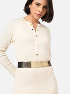 Gold Textured Waist Belt