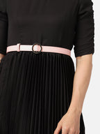 Pink Solid Waist Belt