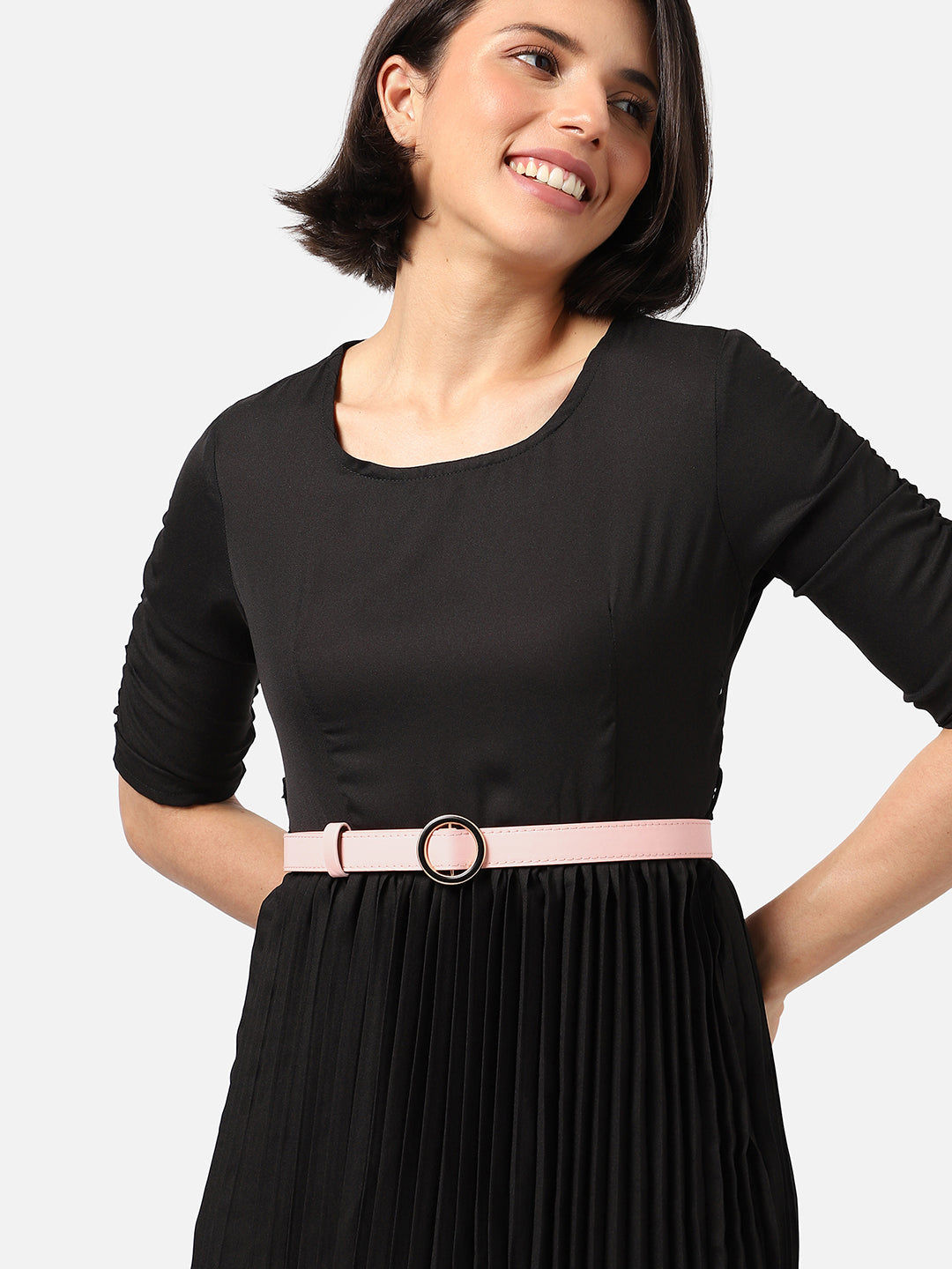 Pink Solid Waist Belt