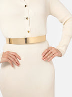 Gold Solid Waist Belt