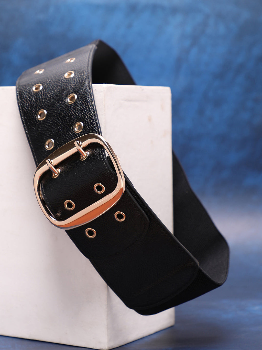 Black Solid Waist Belt