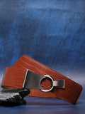 Brown Solid Waist Belt