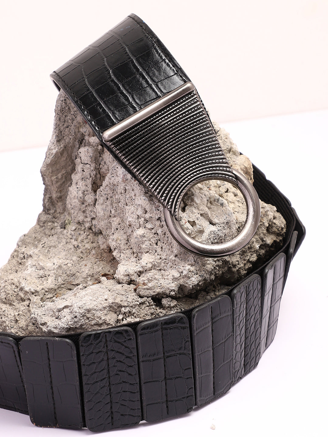 Black Solid Waist Belt