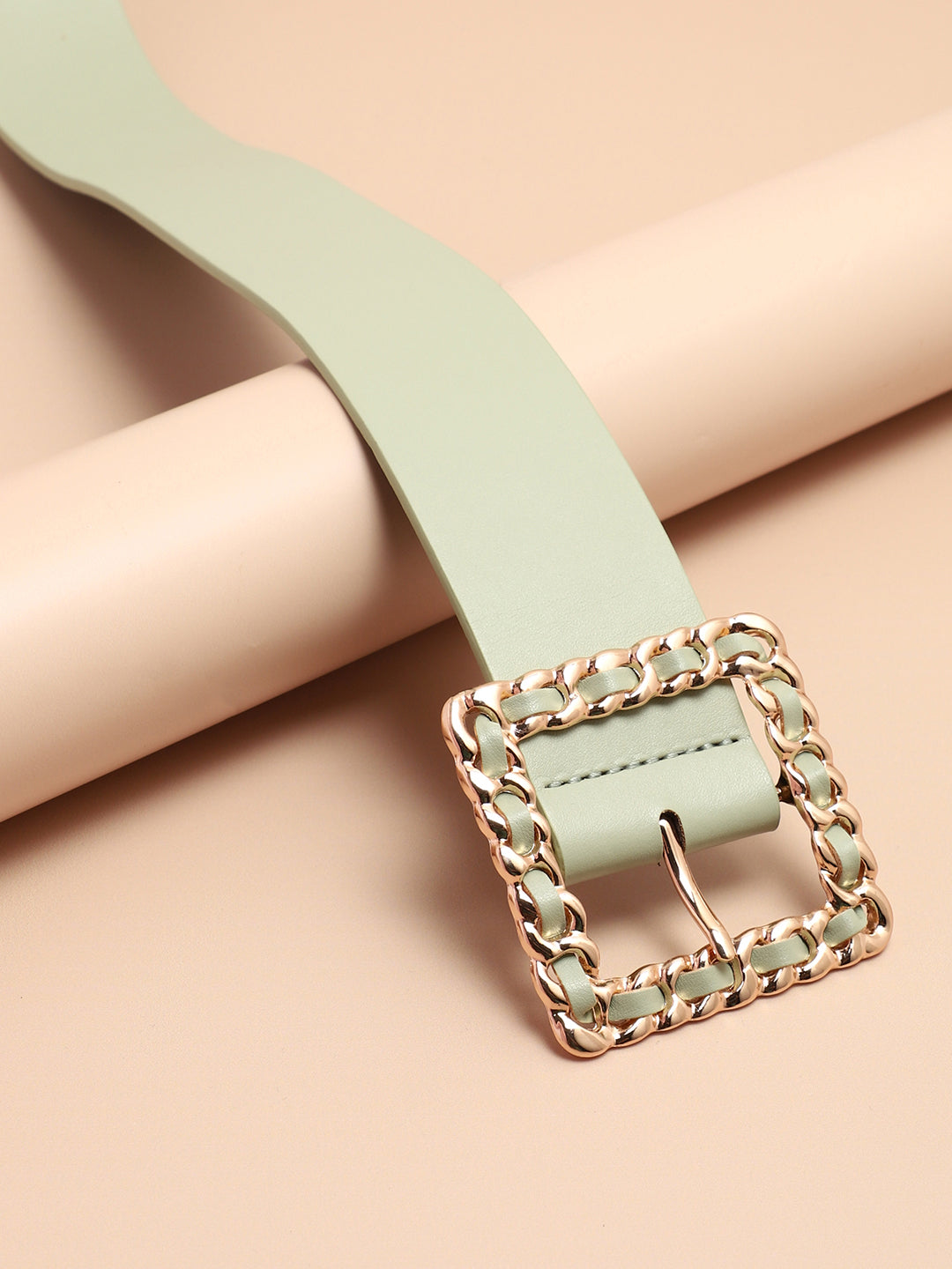 Green Solid Waist Belt