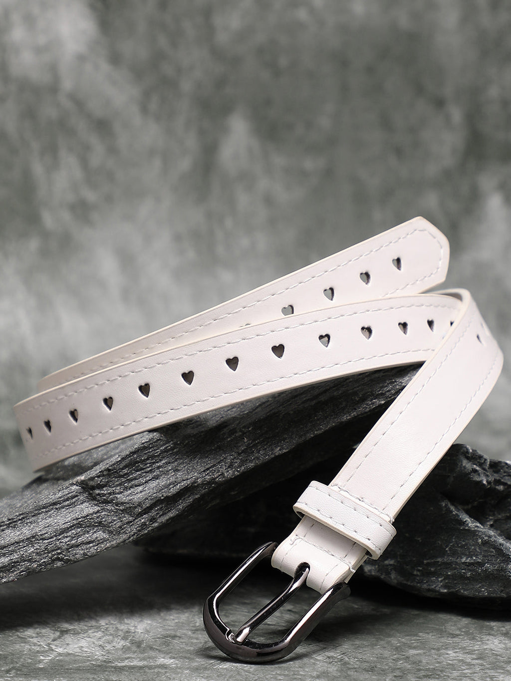 White Solid Waist Belt